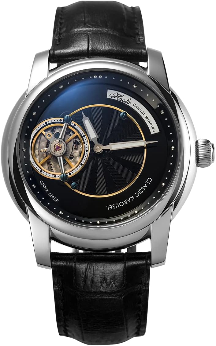 Haofa カル―セル 機械式 腕時計メンズ 手巻き 3D文字盤 防水 牛革ベルト 高級 紳士 シンプル時計 男性プレゼント Amazonで販売中 Haofa カル―セル 機械式 腕時計メンズ 手巻き 3D文字盤 防水 牛革ベルト 高級 紳士 シンプル時計 男性プレゼント Amazonで販売中