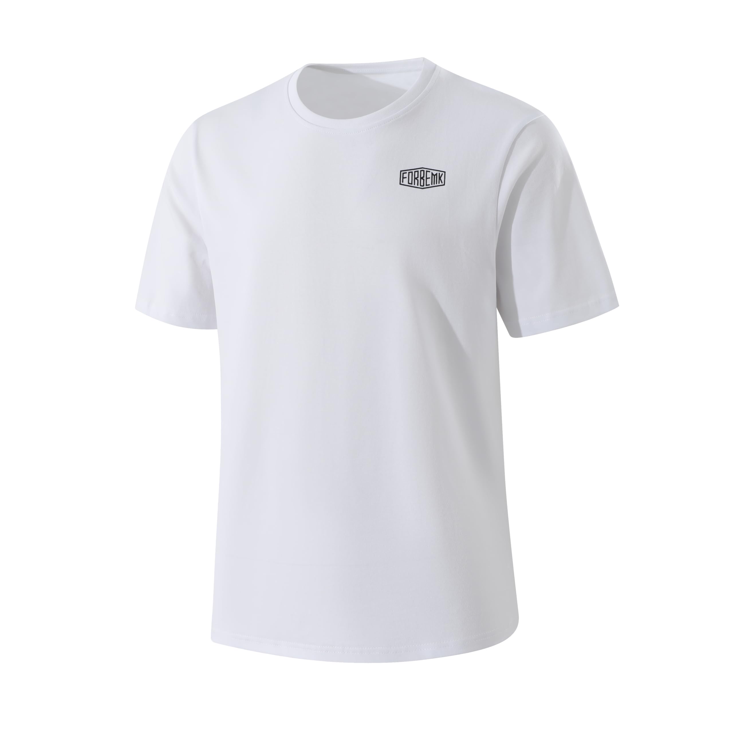 FORBEMK Men's Mountain Bike T-Shirt, 100% Cotton Cycling Shirt Breathable MTB Jersey Casual Daily Wear Short Sleeve