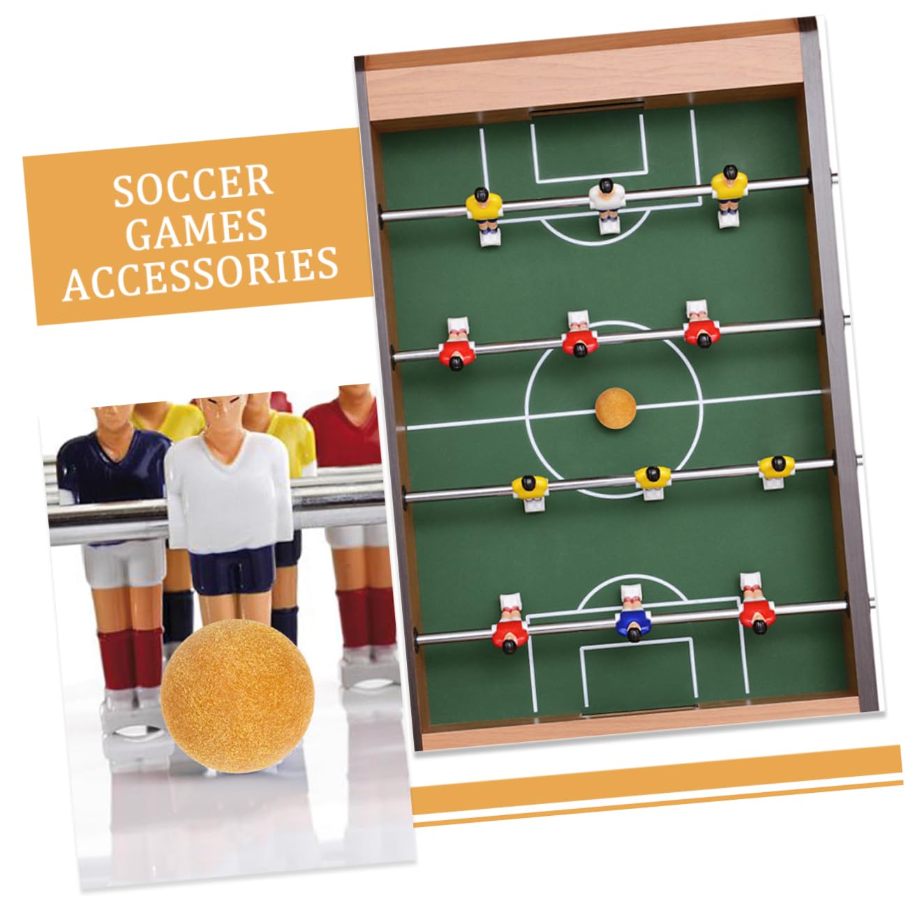 BRIGHTFUFU 6Pcs Foosball Balls for Table Football Replacement Soccer Balls Compatible with Standard Foosball Tables for Home Recreation and Tabletop Soccer Games