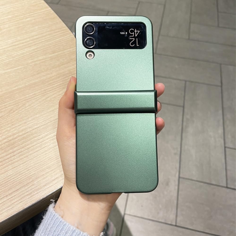 Coque Samsung Z Flip 4 anti-rayure charnière verte 3 psc