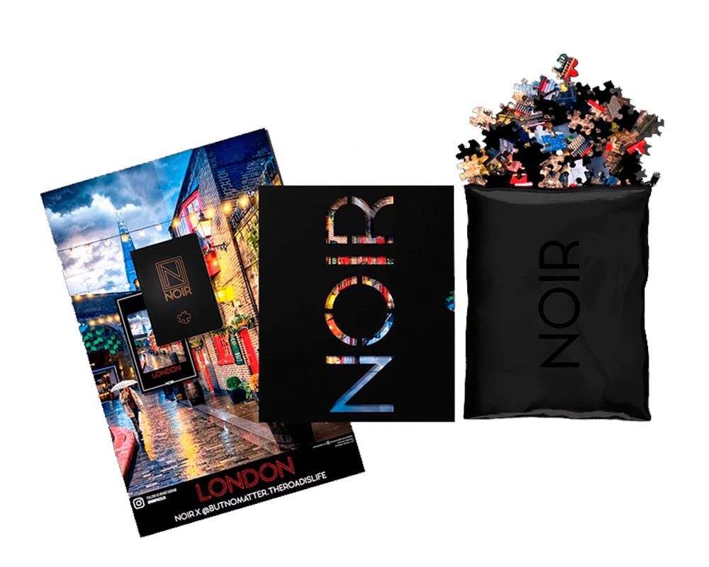 Buffalo Games - Noir - Wanderlust - London - Rompecabezas de 1000 Piezas para Adultos - Tablero de Rompecabezas súper Premium - Caja de Almacenamiento magnética de Calidad con Funda de exhibición -