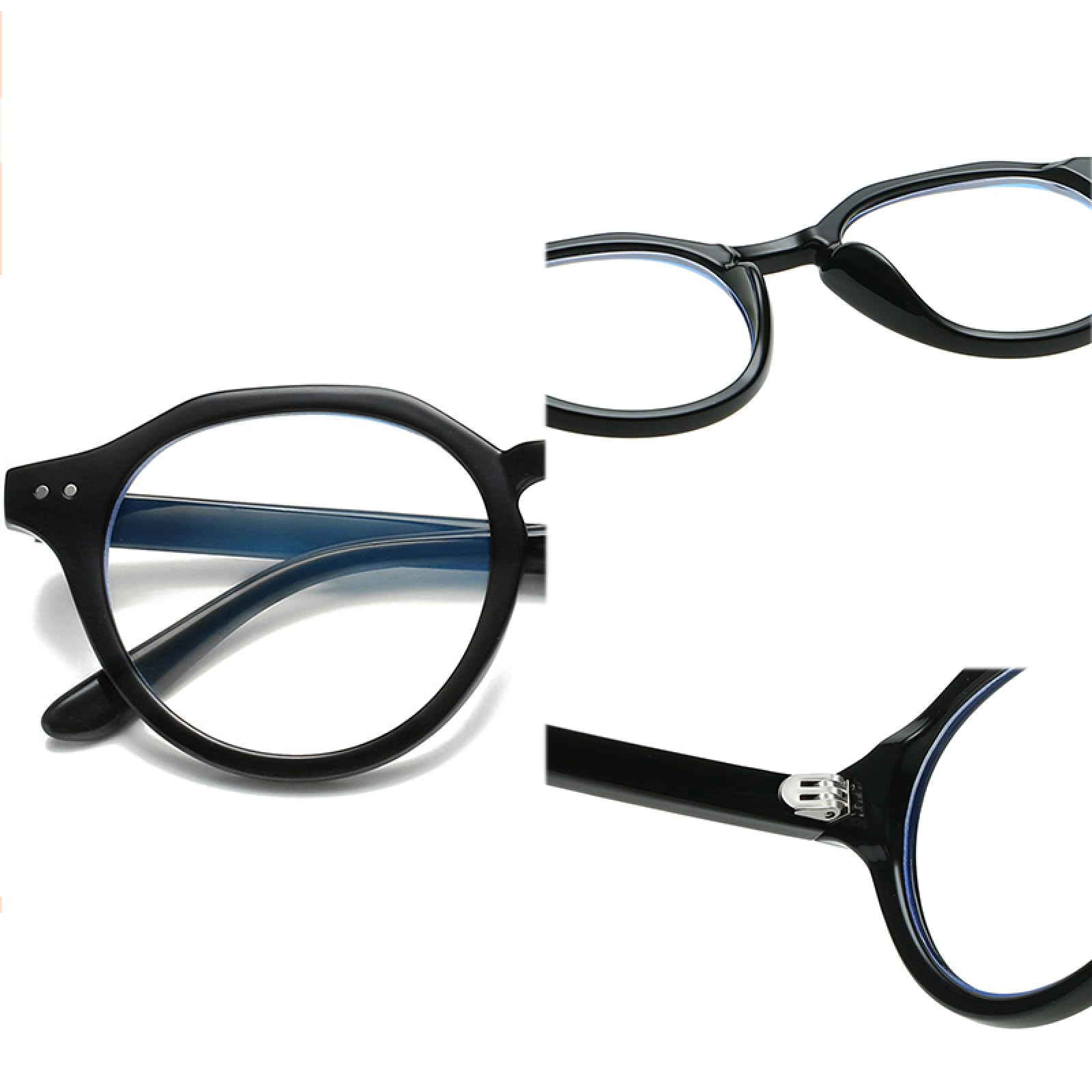 Occhiali da sole con protezione UV400 | Montatura rotonda leggera | Per donna e uomo, sport all'aria aperta e guida