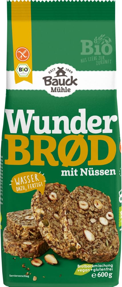 Wunderbrød Bio glutenfrei mit Nüssen 6 x 600 g