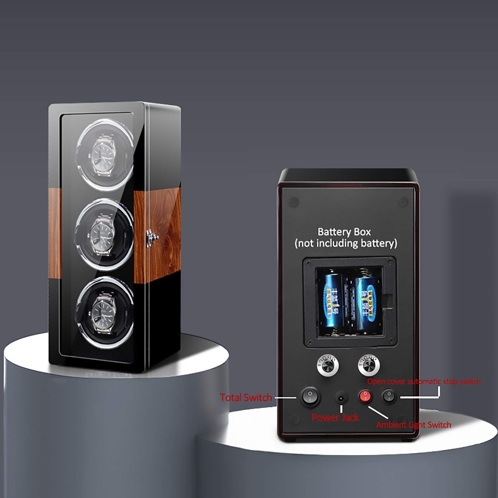 Spinner - Scatola carica orologi – Smart Vertical Watch Winding Box Automatico Meccanico Shaker Motore Silenzioso Rotante Orologio Dispositivo Unico 5 Rotazione Mod, A-4