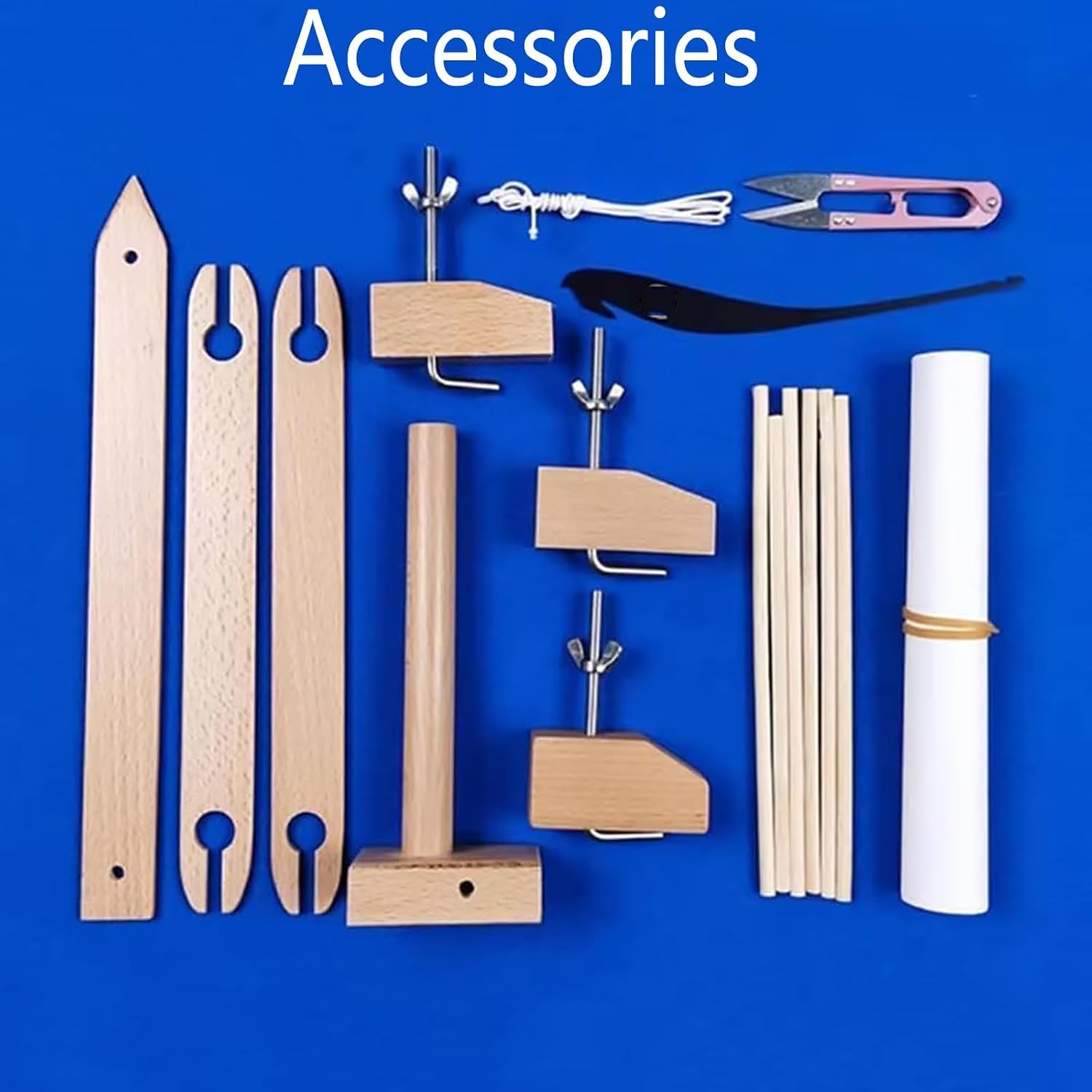 Kit De Telar De Madera De Mesa, Máquina De Tejer A Mano Diy Con Un Juego Completo De Accesorios, Densidad De Tejido Ajustable, Ancho Máximo De Tejido: 20 Cm, Para Principiantes En Manualidades.