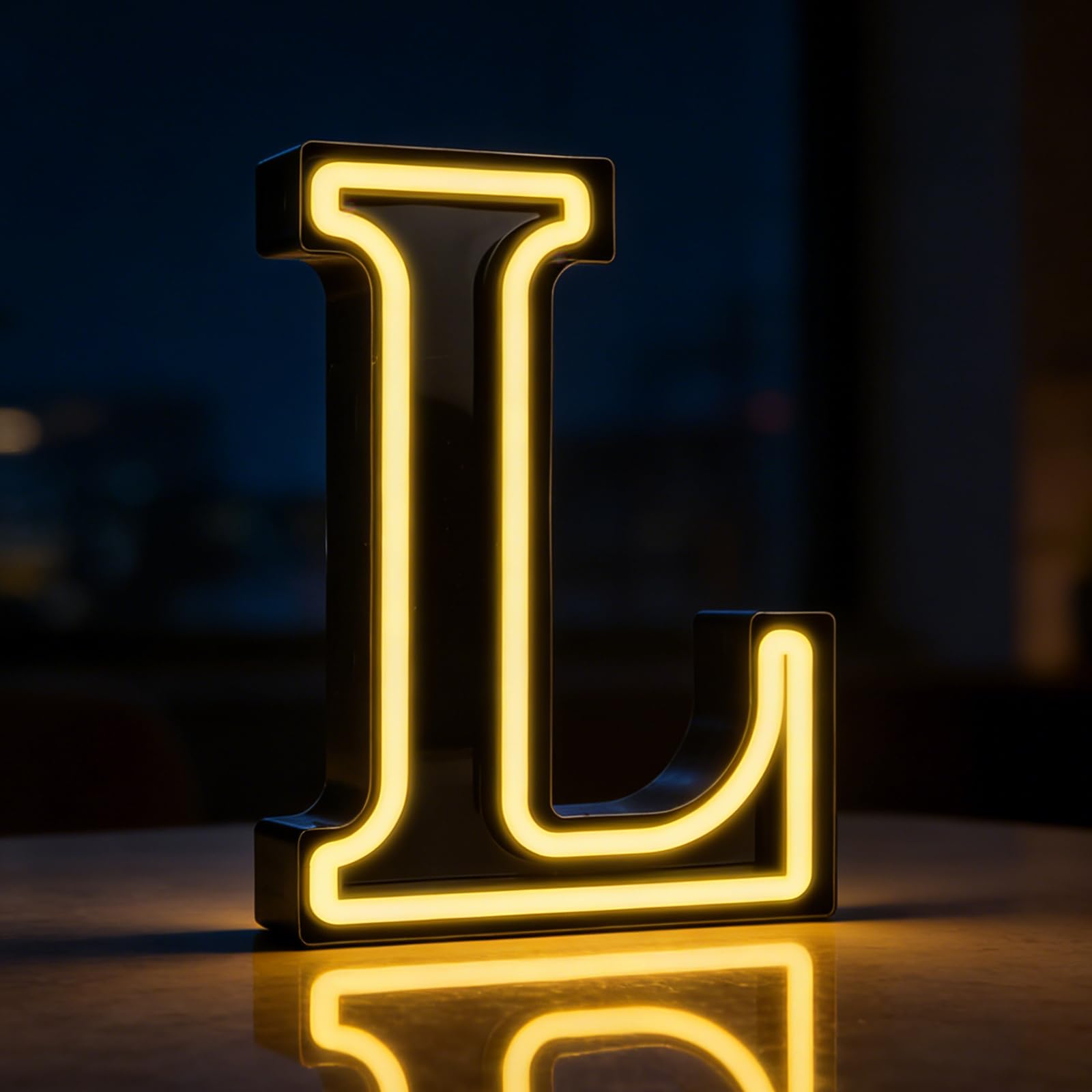 LED Letter Lights, Light Up Letters L, Alphabet Sign Gifts for Girls Women Party Birthday Decorations Valentine Wall Table Decor Battery Operated (L)