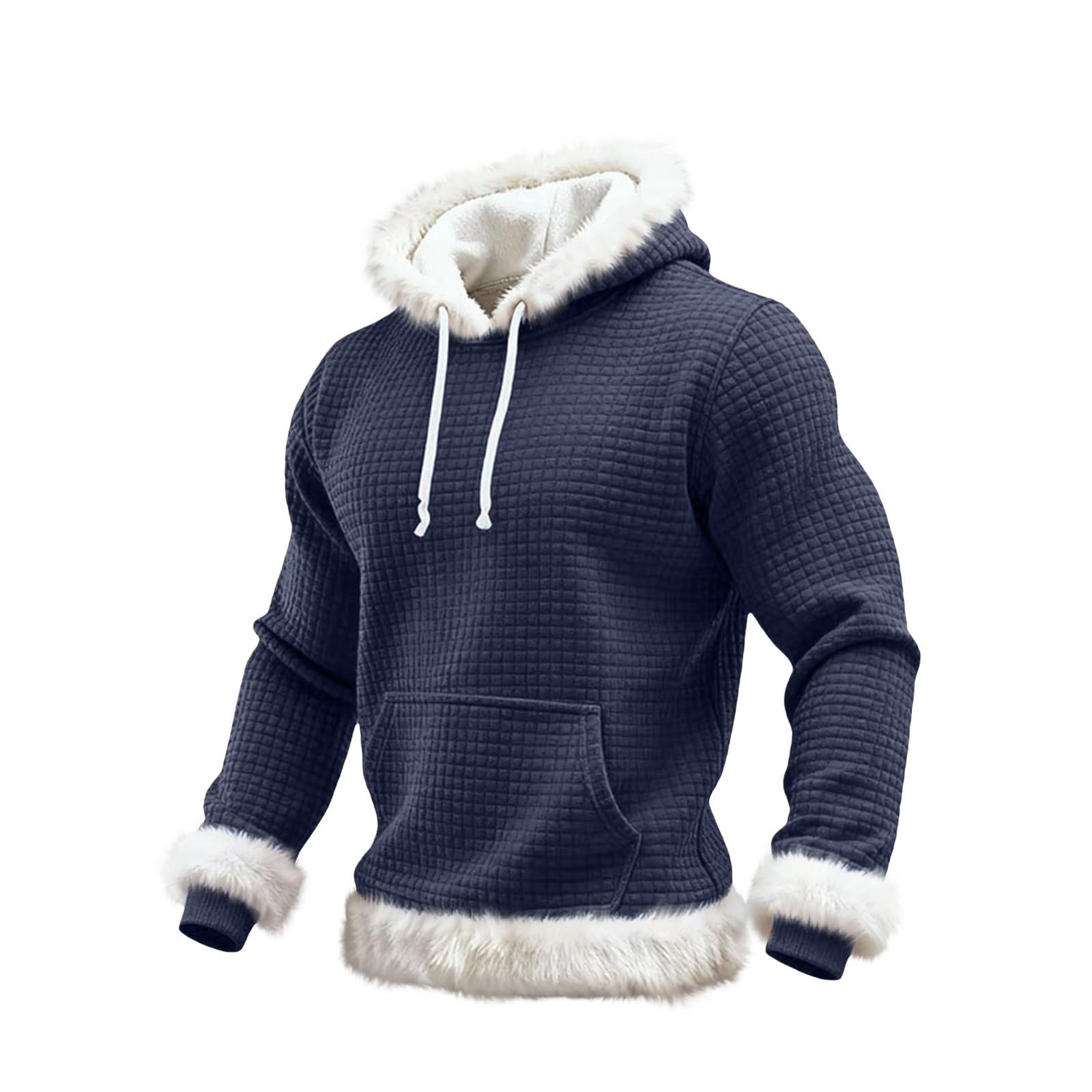 Chaqueta Verano Hombre Sudadera con Capucha De Forro, Estilo Oversize, Tallas Grandes, Manga Larga, Casual, Ideal para Invierno. L (Navy, L) Top Deportivo Camiseta Ciclismo Sin Mangas