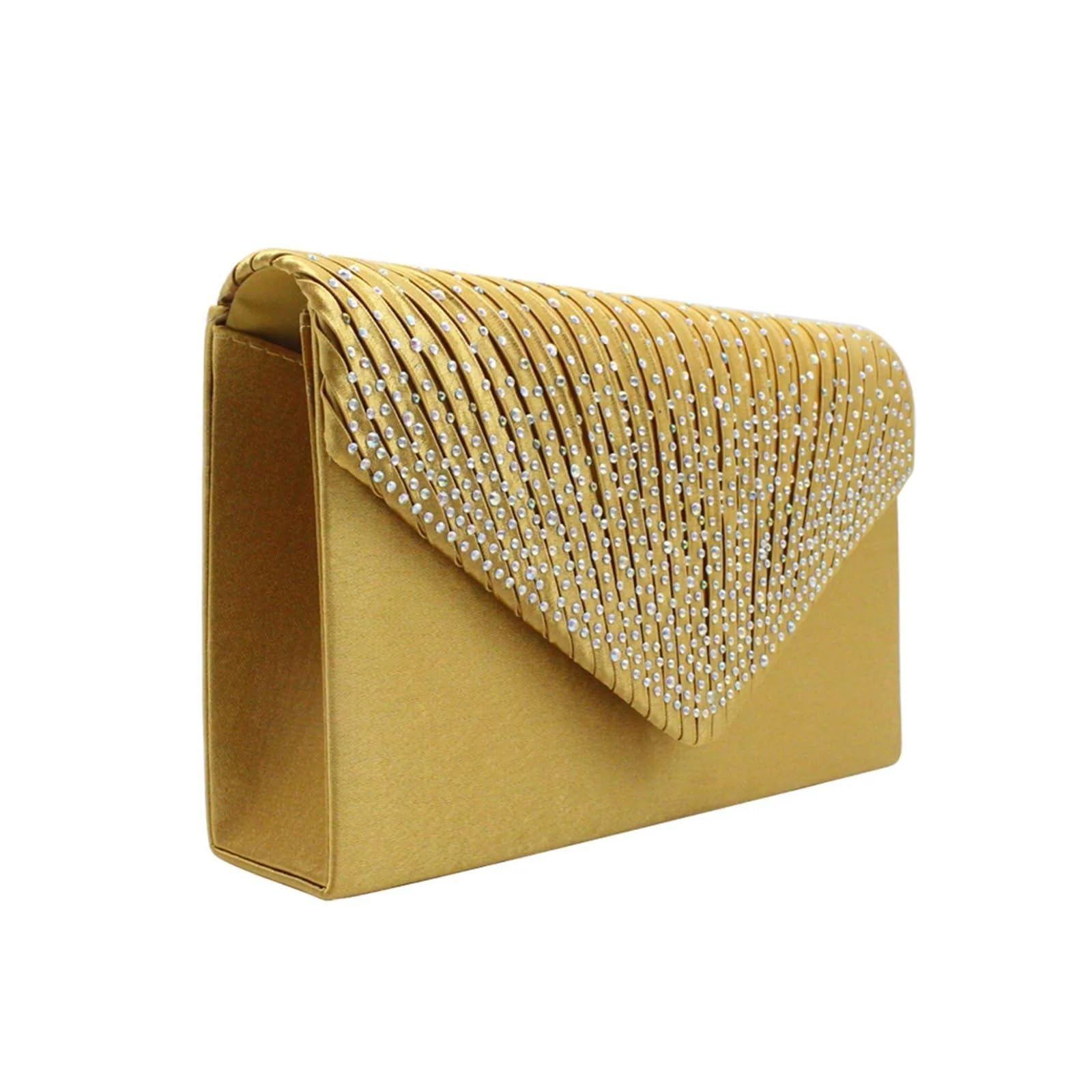 Pochette da sera Pochette eleganti da donna, in raso, con strass, catena sottile, for feste, banchetti, abiti, borse sera abbinate Per gli appuntamenti