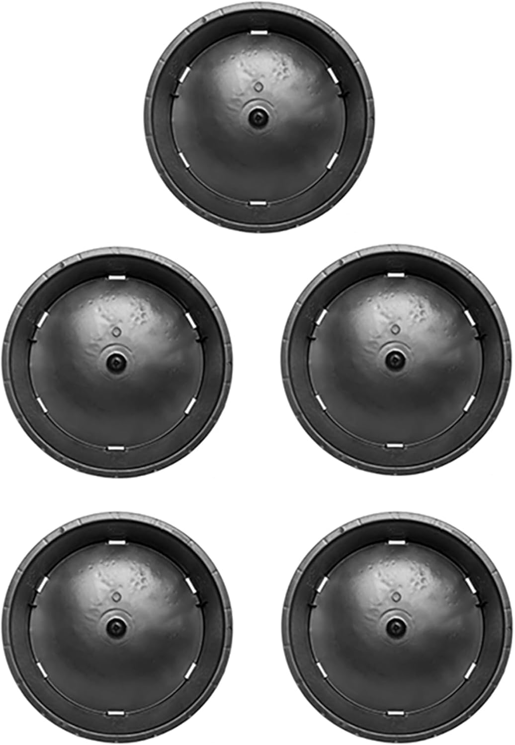 Round 7 Gallon Wide Rim Durable Stackable Plastic Garden Plant Nursery Pot with Drainage Hole, for Indoor or Outdoor Use, Black (10 Pack)