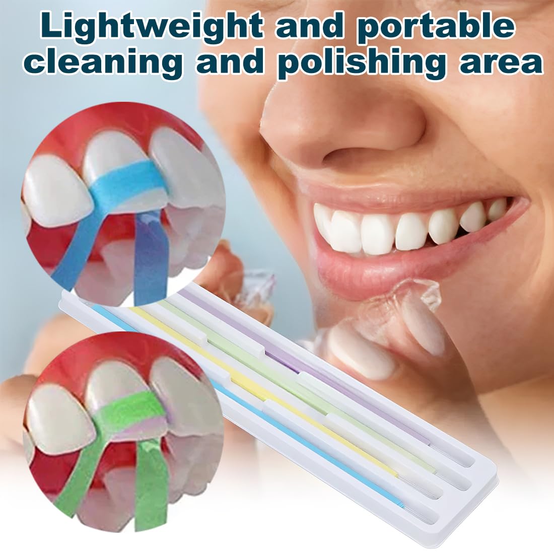1 Scatola Carta Vetrata Dentale, Strisce Abrasive Interdentali, Carta Abrasiva Dentale Per Fessure, Strisce Per Lucidare I Denti Portatili, Lucidatura Dei Denti, Rimozione Del Tartaro