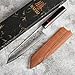 KATSU Kiritsuke Chef Knife - Damascus - Japanese Kitchen Knife - 8-inch - Handcrafted Octagonal Handle - Wood Sheath & Gift Box (Kritsuke Knife)