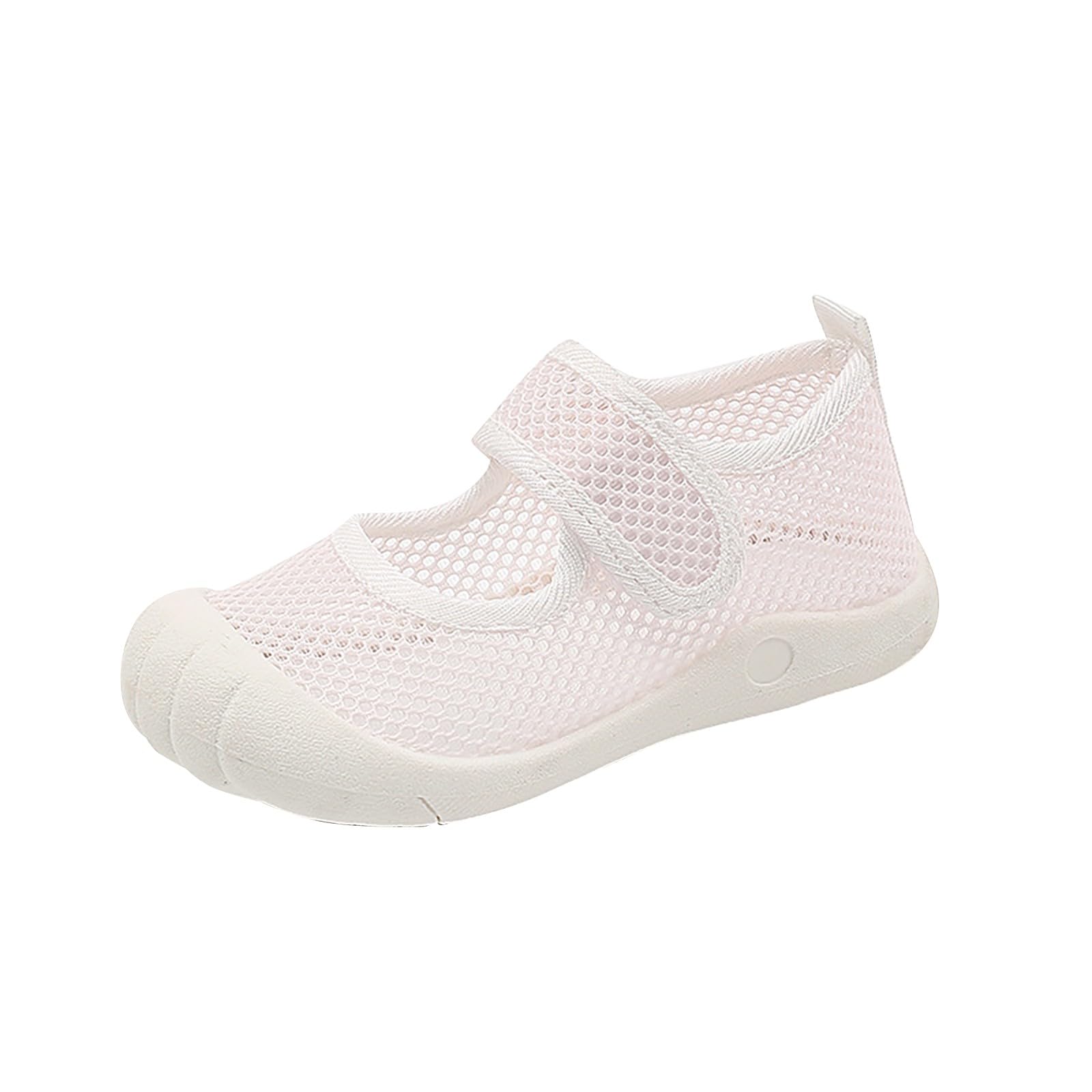 Summer New Hollowed Breathable Mesh Shoes Boys Baotou Anti Kick Sandals Girls Solid Color Beach Kids Hiking Sandals (Pink, 6.5 Infant)