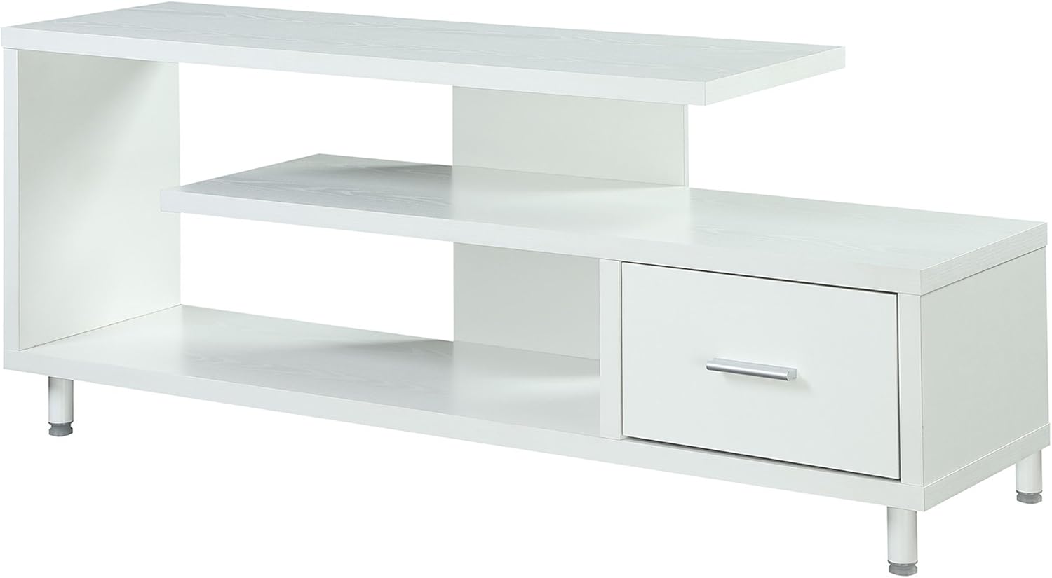 Convenience Concepts Seal II 60" TV Stand, White: Furniture & Decor