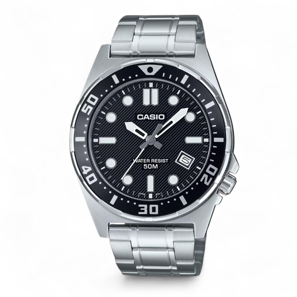 Casio Reloj: Plateado MTD-135D-1AVDF, Plateado, Pulsera