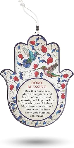 Miniatura 2 de My Daily Styles Decoración para colgar en la pared de mano Hamsa de buena suerte, bendición para el hogar, amuleto de protección contra el mal de