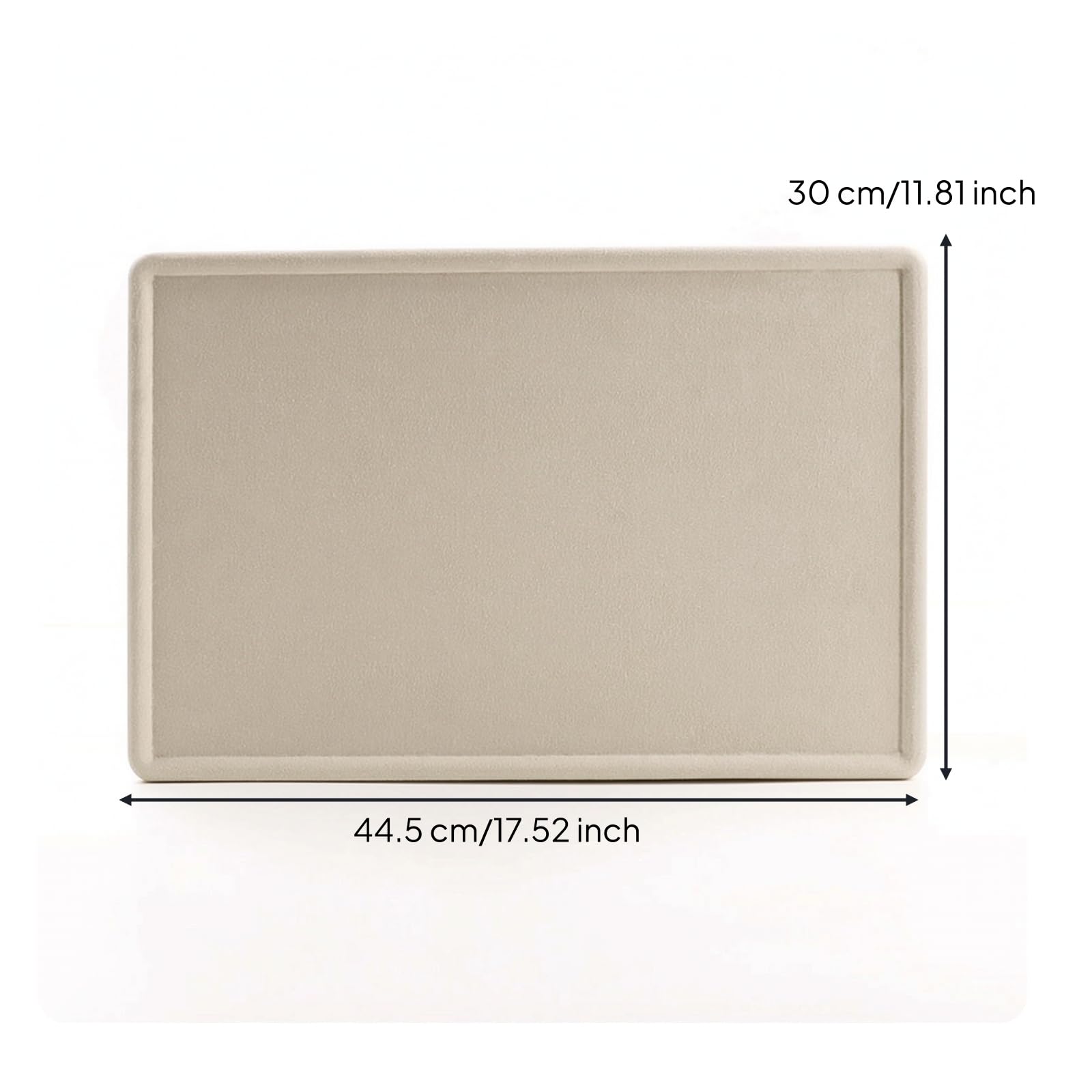 Colcolo Vassoio Esposizione Gioielli Vassoio Gioielli Vassoio Organizzatore Vassoio Portaoggetti Vassoio Porta Gioie in Velluto Soffice con Bordo di per, Beige