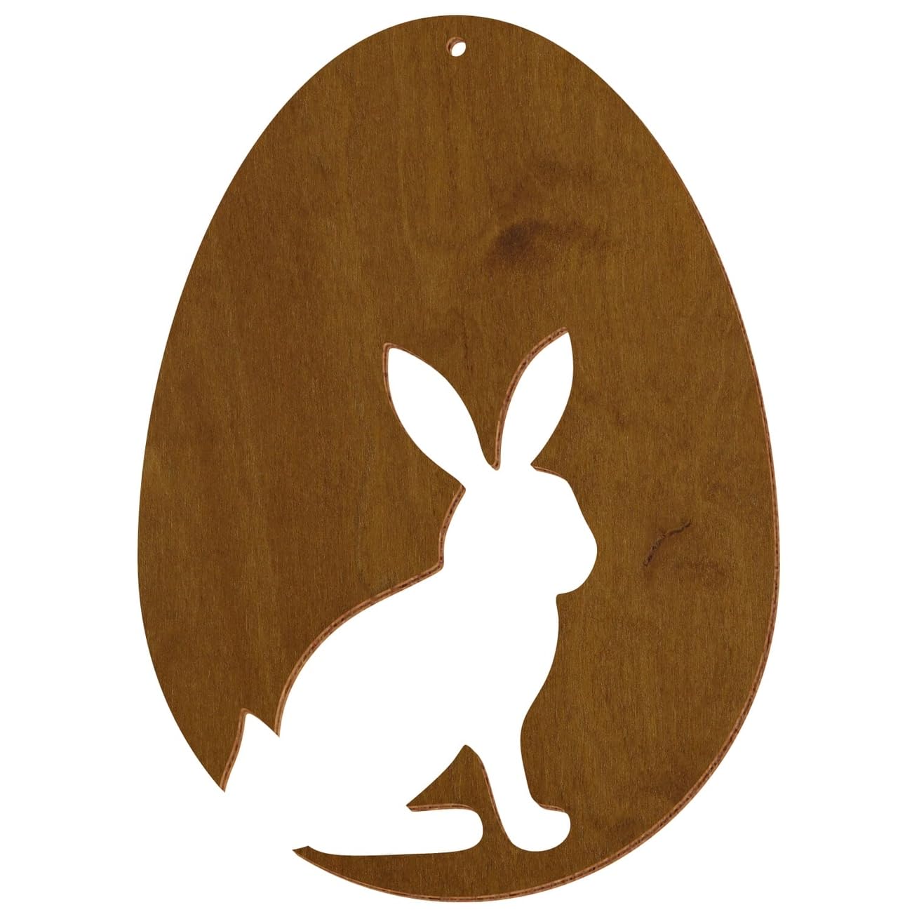 Uova di Pasqua in legno colorato V2 – Teak – Decorazione per Pasqua, motivo uova di Pasqua, motivo 7, altezza (dimensione): 46 cm di altezza