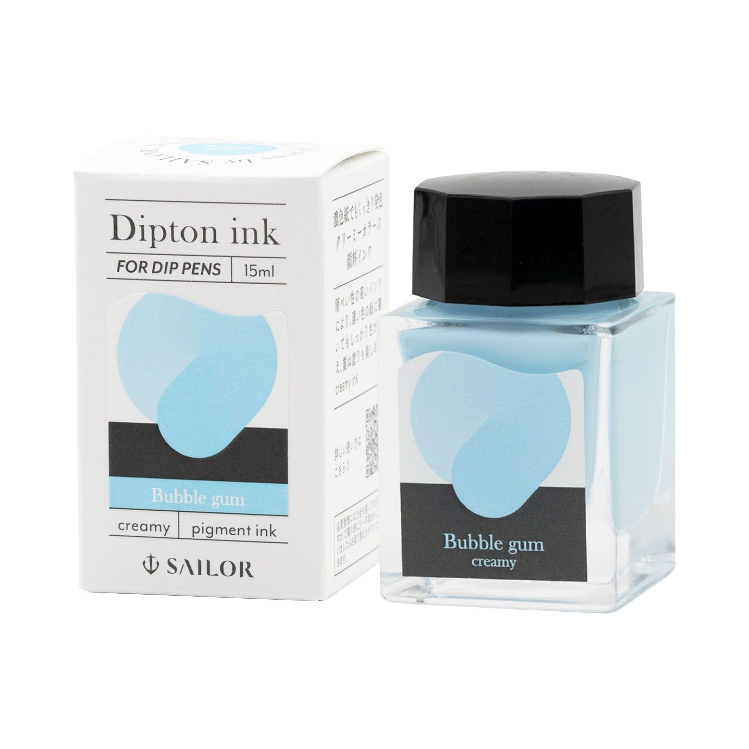 Sailor Fountain Pen Dip Pen Bottle Ink Dipton Creamy Ink Bubble Gum Creamy 13-1801-203 Bottled Ink Specifically Designed for Dip Pens