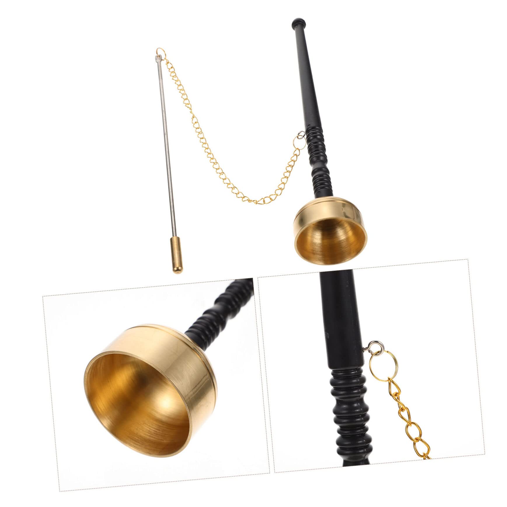 SUPVOX Copper Yin Qing Bell - Decorative Buddhist Temple Instrument for Meditation and Prayer 5.5 X 5.5 X 10.2 Inches - Image 2