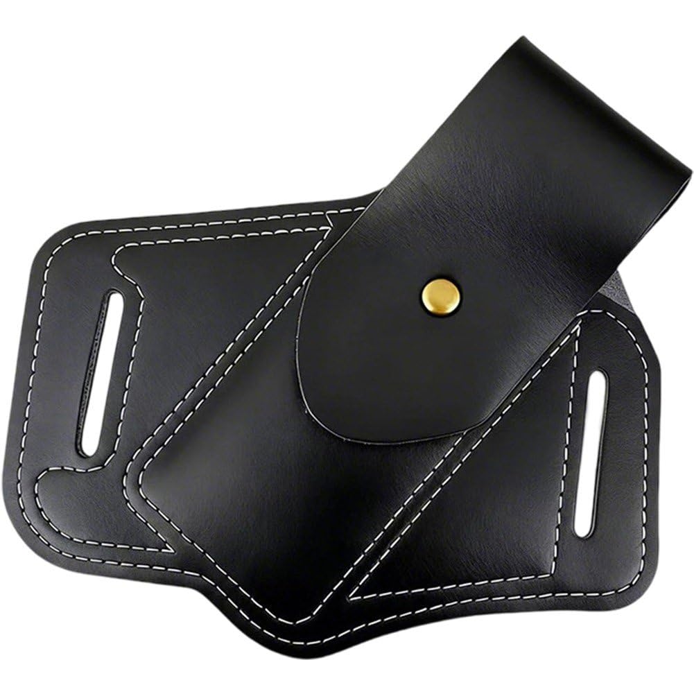 Sslvya Leather Flashlight Holster, Pu Leather Tool Pouch Duty Belt Tool Holder for Camping, Hiking & Outdoor Use