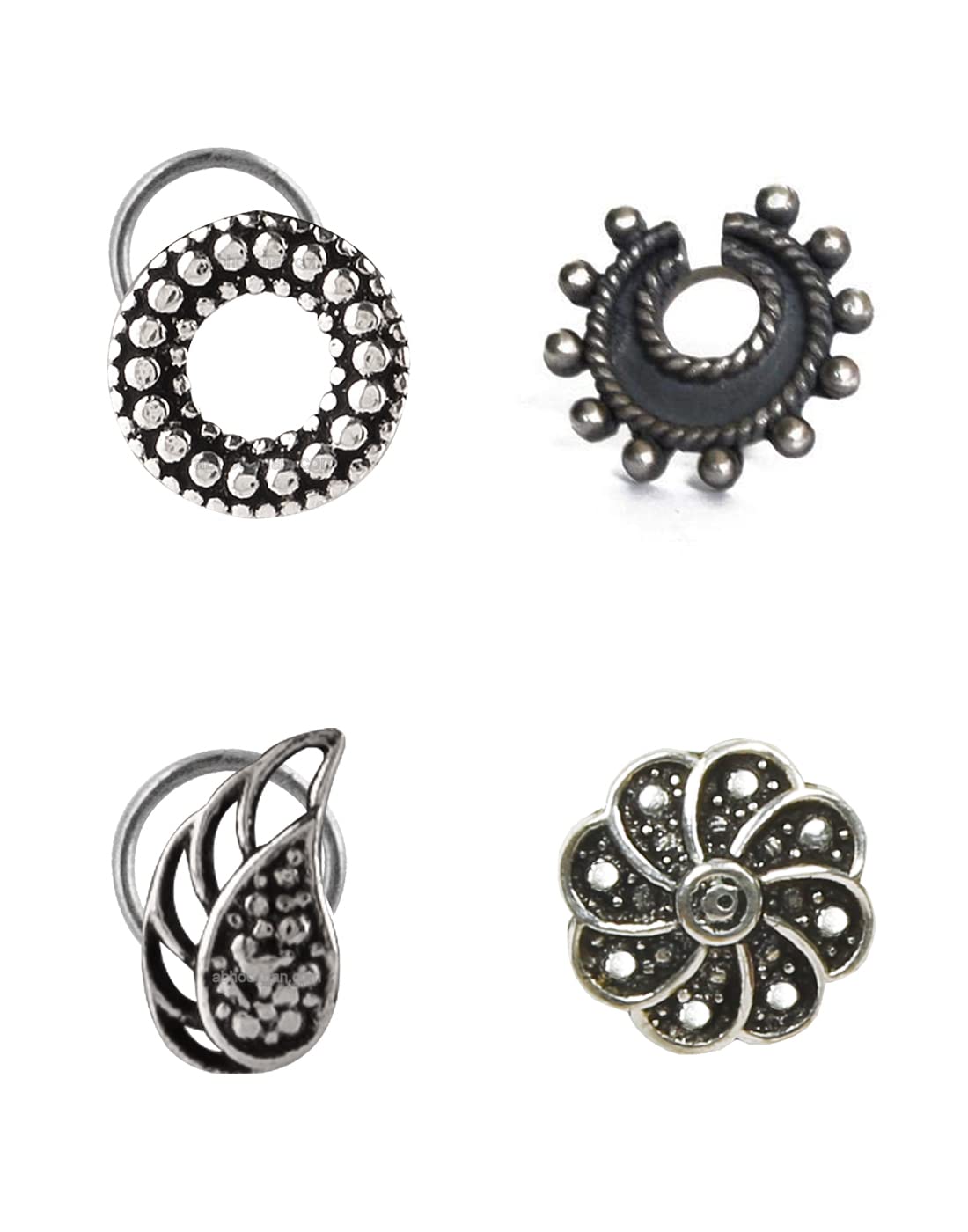 See full amazon price history chart for abhooshan Silver Alloy Trendy Combo Set of 4 Designer Antique Oxidized Nose Pin Studs for Women and Girls Stylish with Piercing Nose (Bohemian Combo Set of 4 Nose Pin 5) abhooshan Silver Alloy Trendy Combo Set of 4 Designer Antique Oxidized Nose Pin Studs for Women and Girls Stylish with Piercing Nose (Bohemian Combo Set of 4 Nose Pin 5) (B09R1YHQBH) Amazon Price History, Amazon Price Tracker