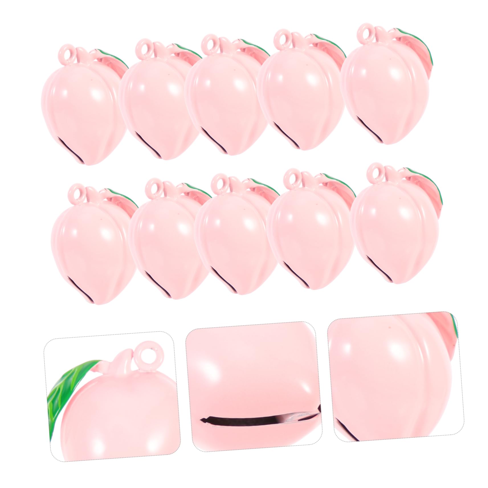 MAGICLULU 4 Set Taoling Yushou Pesca Campane Campana Del Feng Shui Ciondoli Per La Creazione Di Gioielli Decorazione Portachiavi Con Campana Ottone Rosa 10 Pezzi * 4