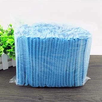 KAPGGRILA Disposable Bouffant caps/Surgical Caps/Cooking Caps/Surgical Head Caps/Non Woven Head Caps, Pack Of 100pcs (18 inch)