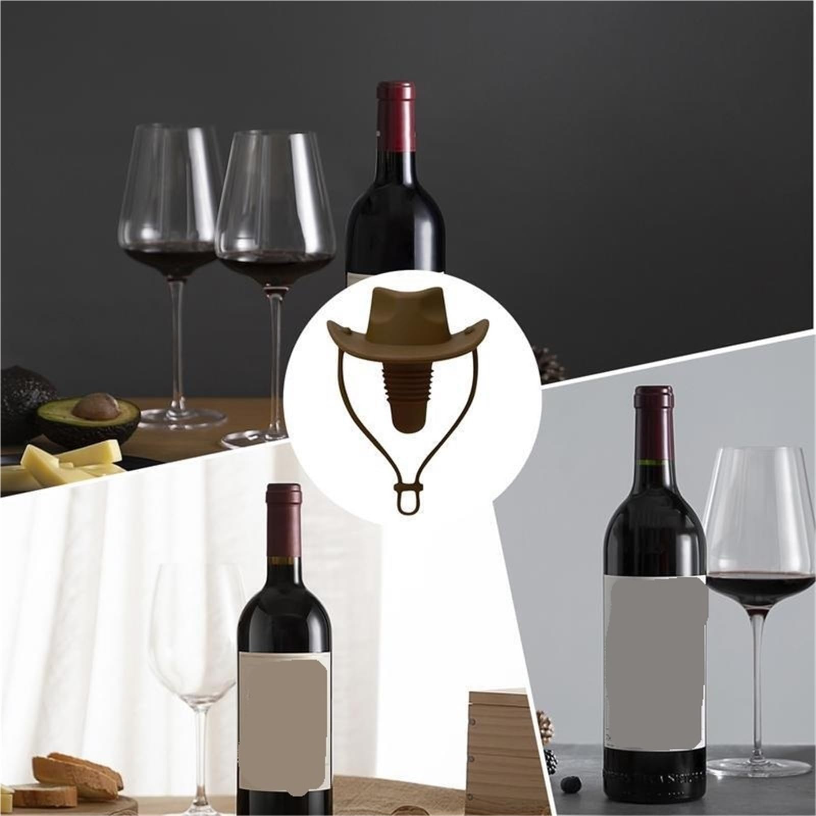 Tappi for Bottiglia di Vino da 4 Pezzi per Bottiglia