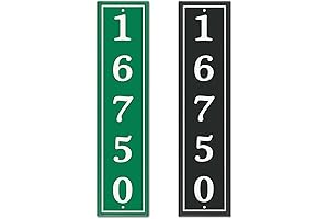 Personalized Reflective Address Plaque for House Numbers, Visible Mailbox Plaque, Lasting Black...