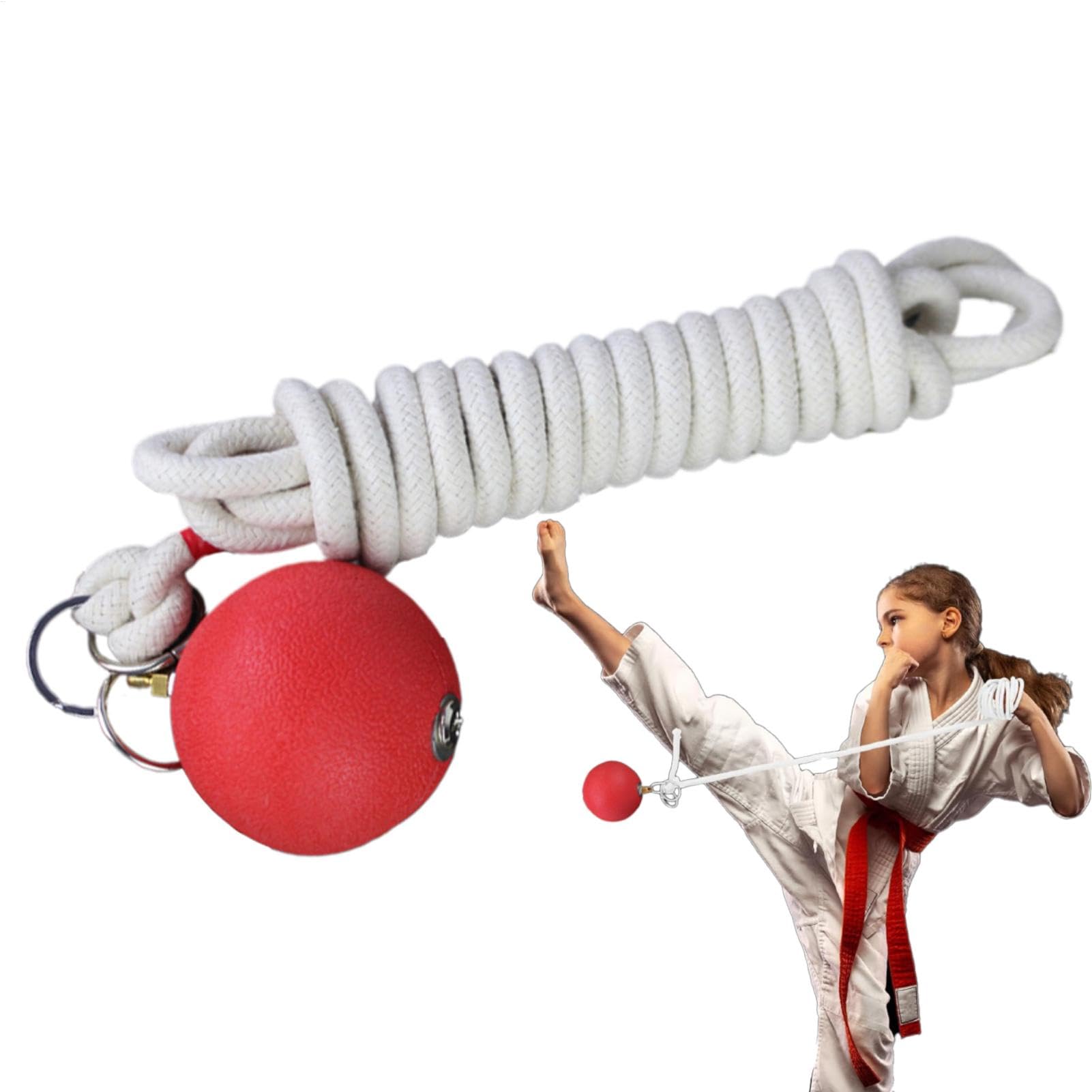 Rope Dart Hammer, Rubber Throwing Practice Tool, 137.8 Inches Soft Martial Arts Trainer, User-Friendly Chinese Traditional Equipment, Strength Building for Training