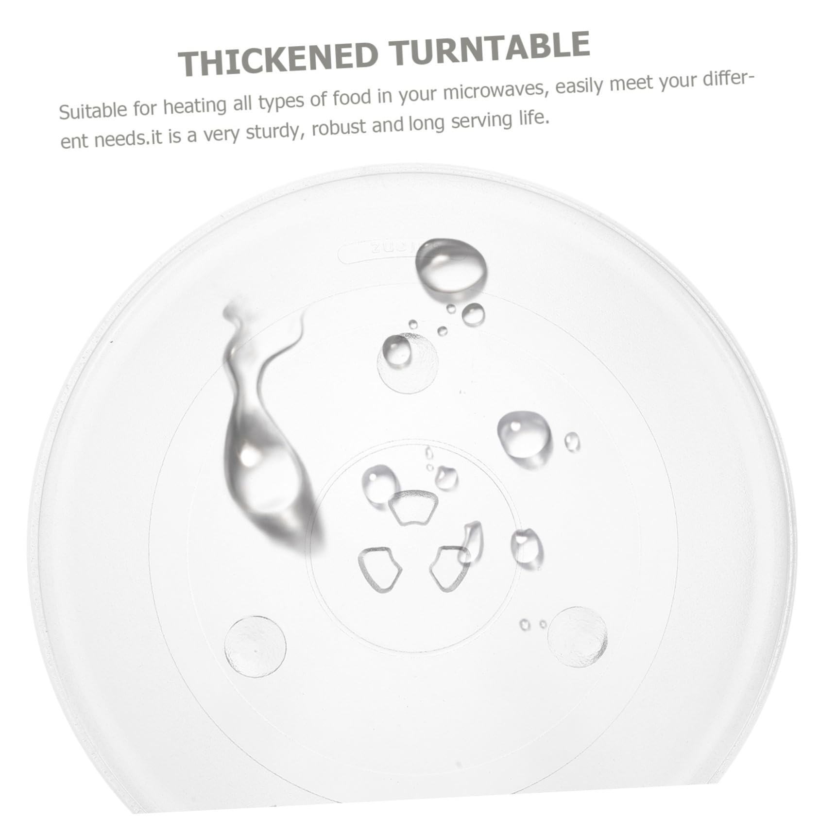 Homoyoyo Plato Giratorio de Vidrio para Microondas Bandeja Resistente al Calor con Triple Ranura para Estable Accesorio de Cocina Compatible y Fácil Instalación