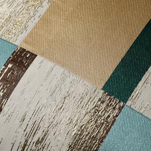 Housse de coussin vert et doré 45x45 cm en patchwork doux vctops pour canapé