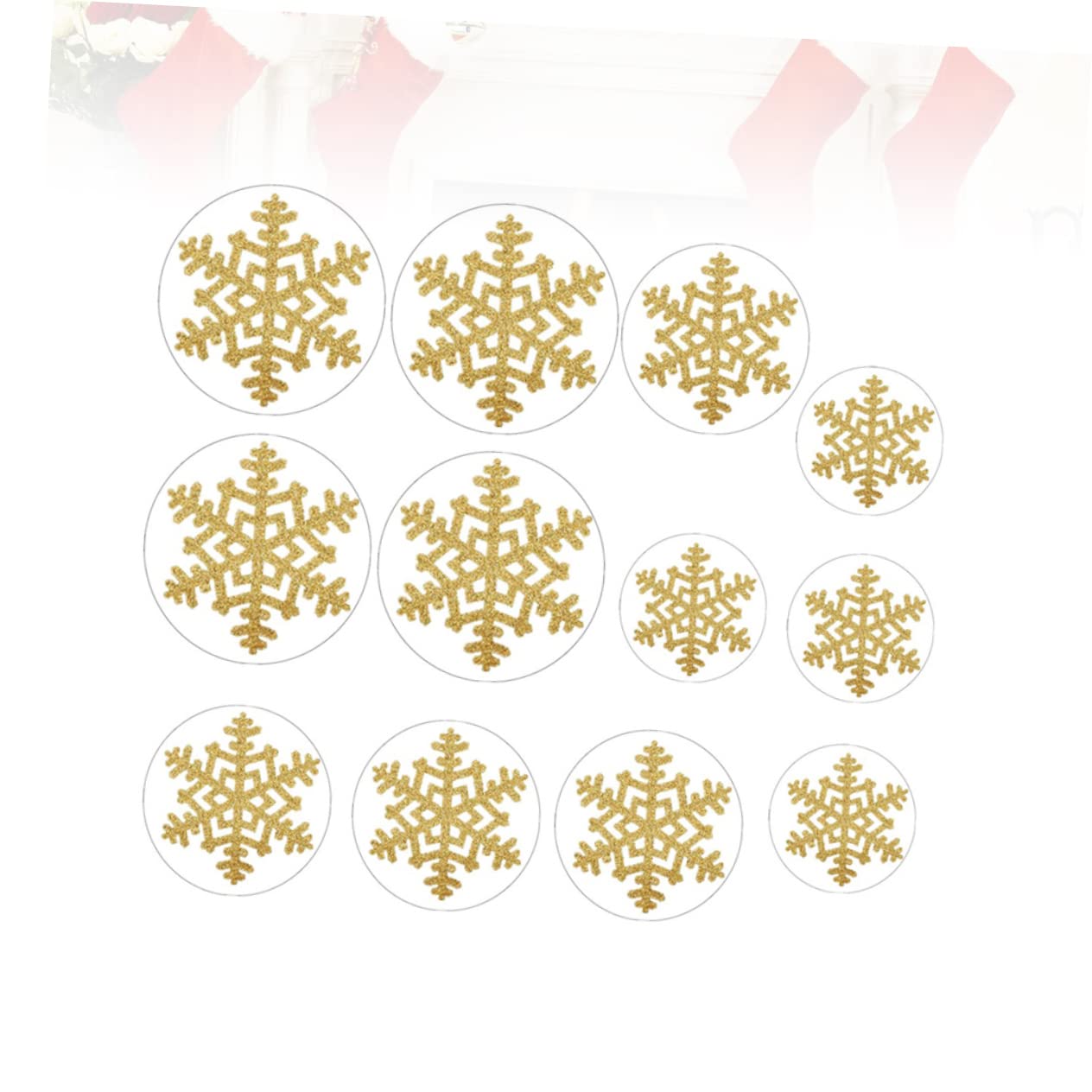 STOBAZA 36stücke Weihnachtsdeko Schneeflocken Aufkleber Kreative Selbstklebende Und Bodenaufkleber Glitzernde Weihnachtsdekoration Für Party Winterfest Abnehmbar Vielseitig Einsetzbar