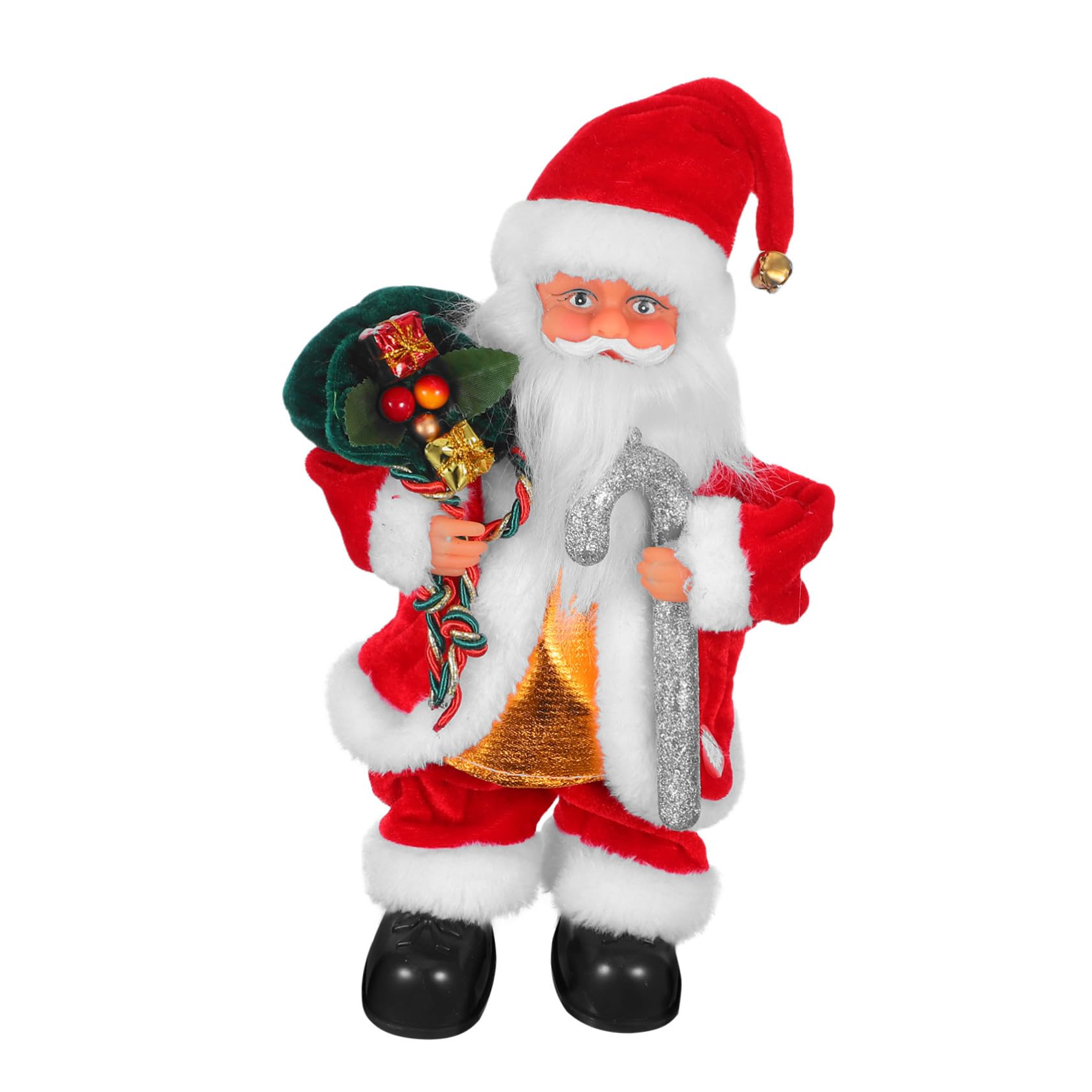 Hemobllo Juguete de Papá Noel Eléctrico con Música Articulaciones Móviles como Adorno Navideño para Decoración de Hogar y Obsequio de Fiesta