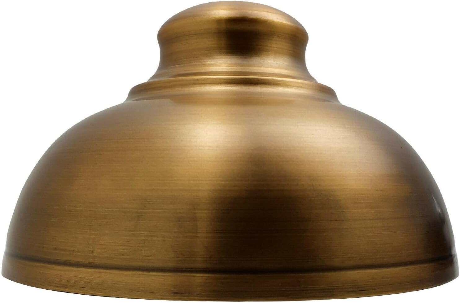 DC Voltage Industrial Ceiling Pendant Light Shades Retro Style Curvy Dome Shaped lamp Shades Metal Easy fit Ceiling Pendant Light Shades for Light fixtures (Yellow Brass)