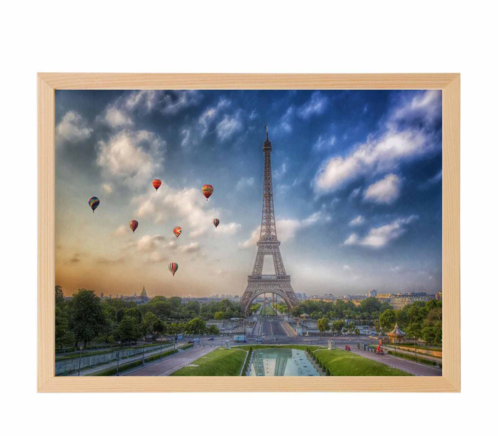 Amazon.co.jp: 壁の絵 エッフェル塔を飛ぶ熱気球パリフランス写真写真