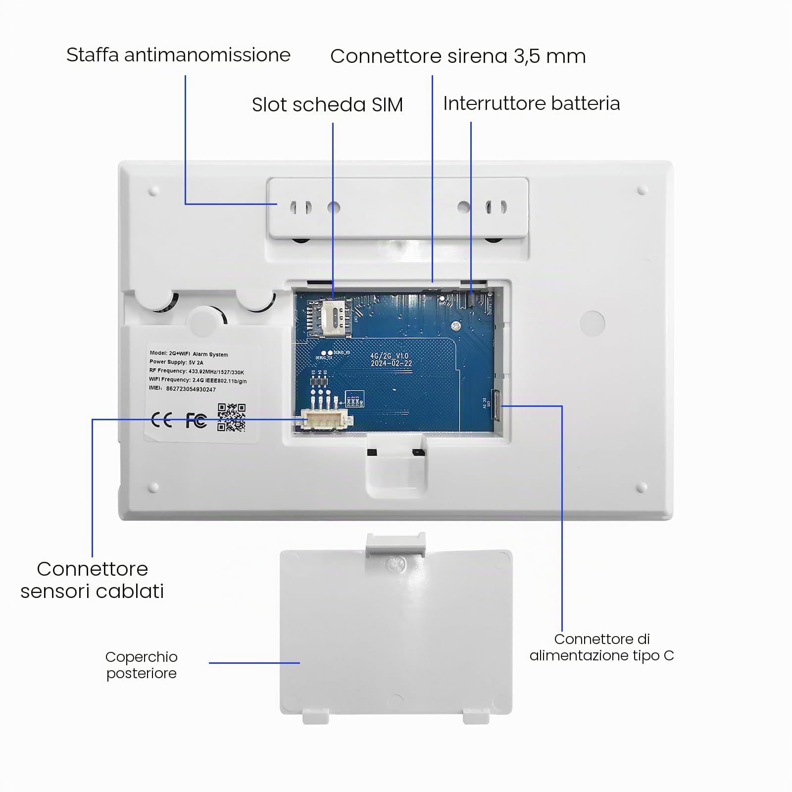 XNY Allarme casa 4G, Wifi Allarme Senza fili, Antifurto Allarme con Avviso APP, Kit 8 Pezzi: Rilevatore di Movimento, Sensore Porte Finestre, Sirena, Telecomando, Lavora con Alexa e Google Assistant