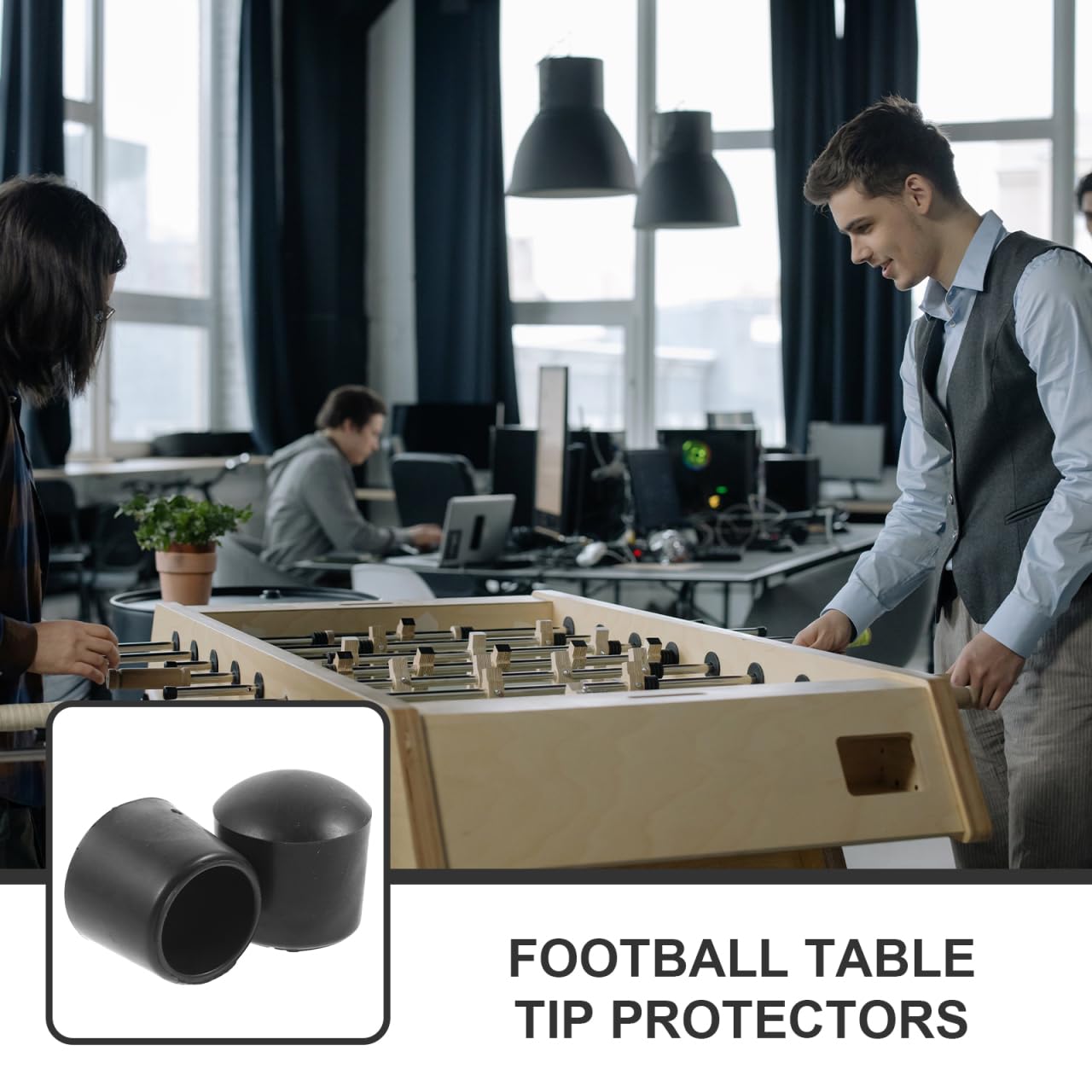 Tapones de seguridad para futbolín de 16 mm, accesorios de mesa para asegurar las barras y proteger al jugador