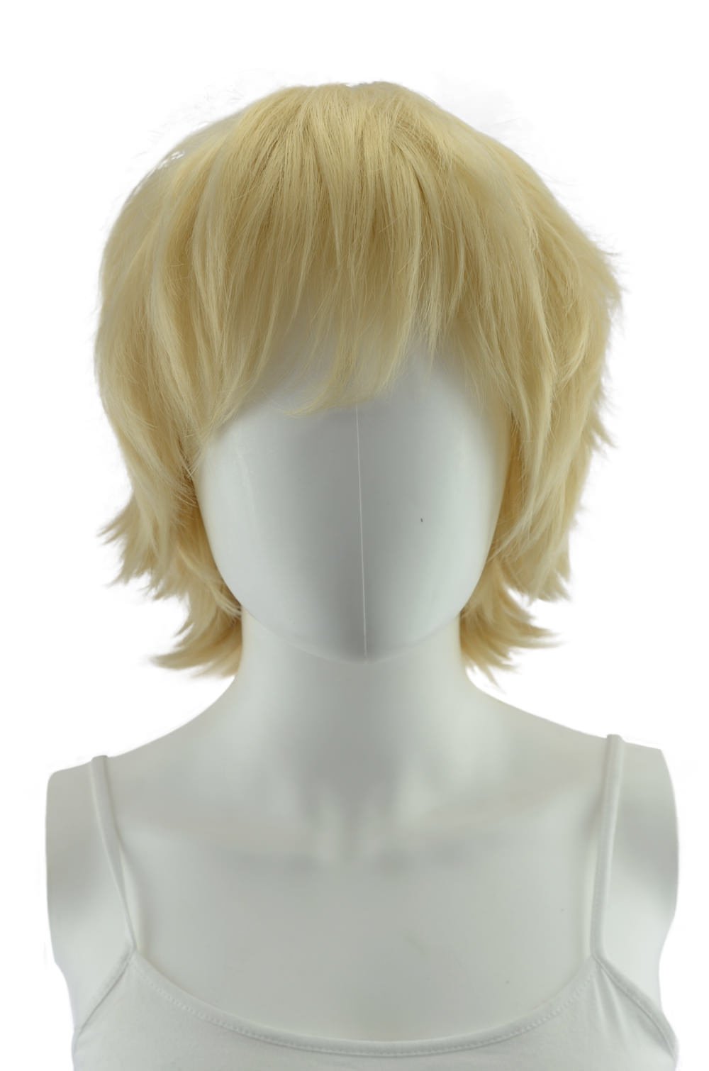 Amazon.com: Spiky Layered Natural Blonde Short Cosplay Wig 