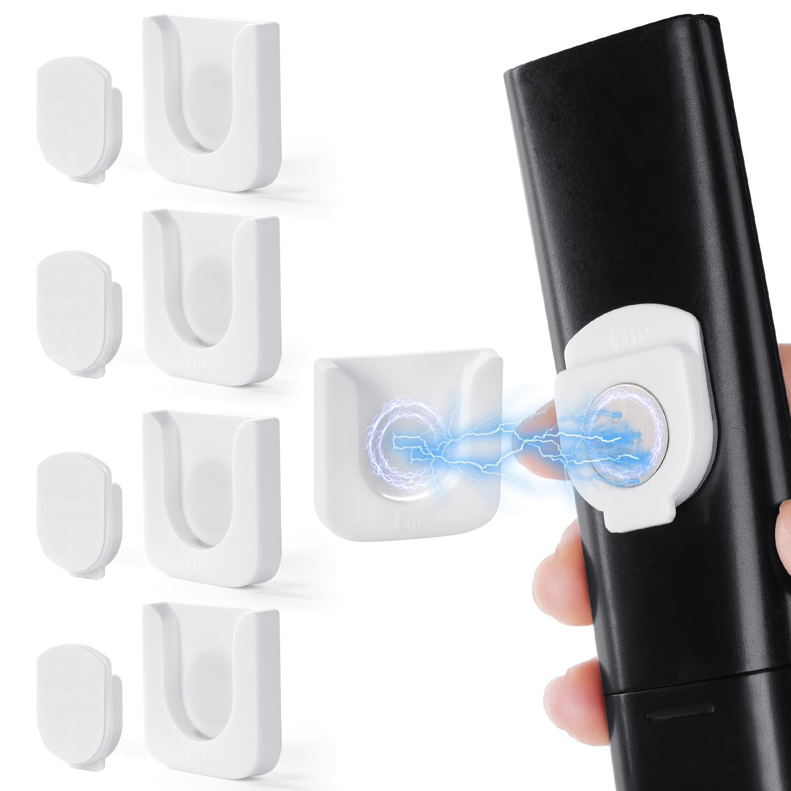 Supporto Magnetico Per Telecomando - 4 Pezzi, Adesivo, Per Parete O Scrivania, Silicone - Foto 5