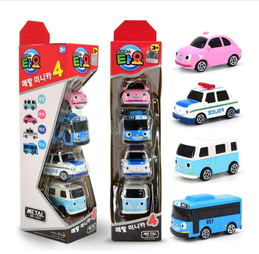 Amazon.co.jp: タヨ 子供用 ミニカー セット, メタル製 4台入り