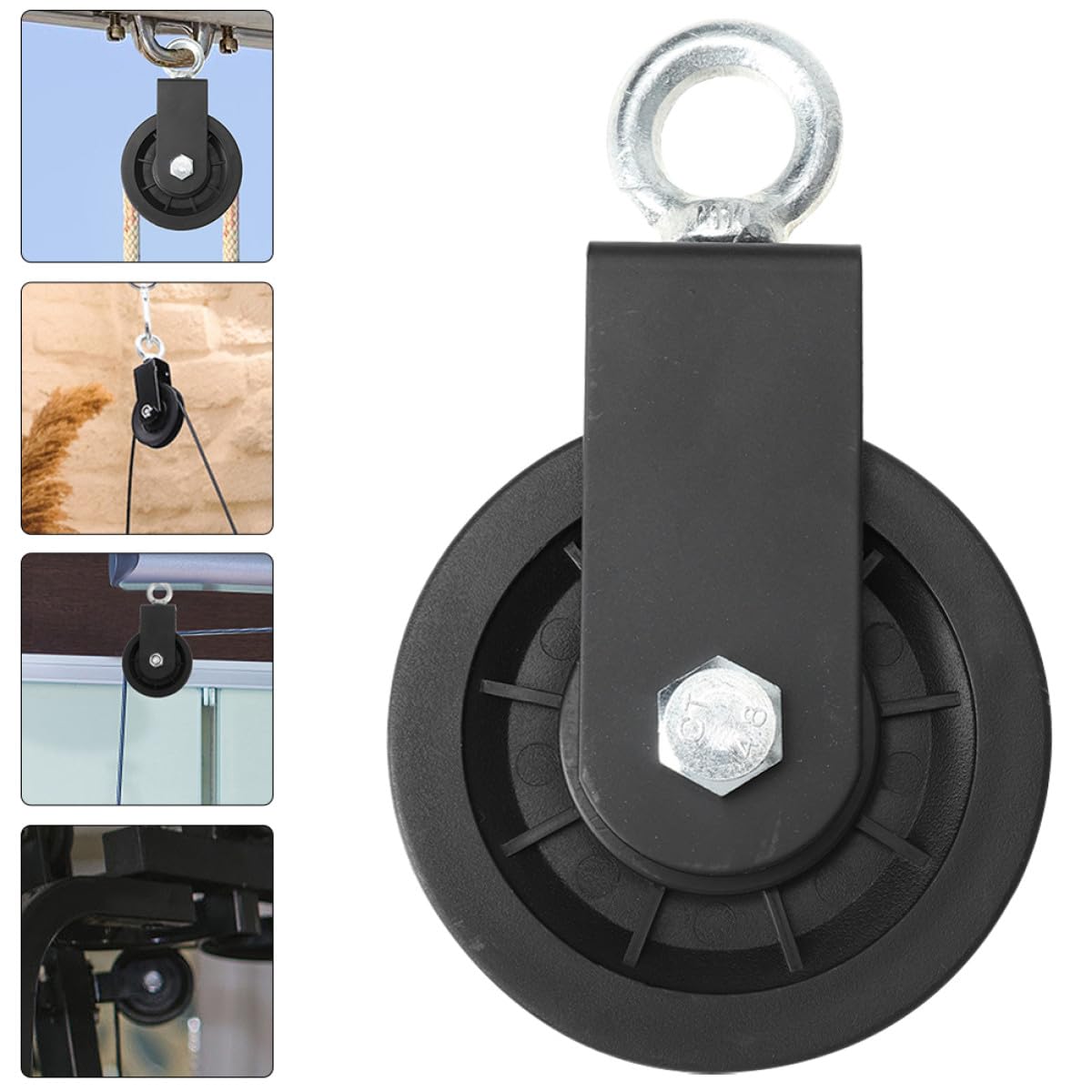 2 Stück Fitness Umlenkrolle Robustes Verschleißfestes Trainingszubehör für Krafttraining Kompatibel mit Stahlseil und Kabelzuggeräten Antirostbeschichtet für Home Gym und