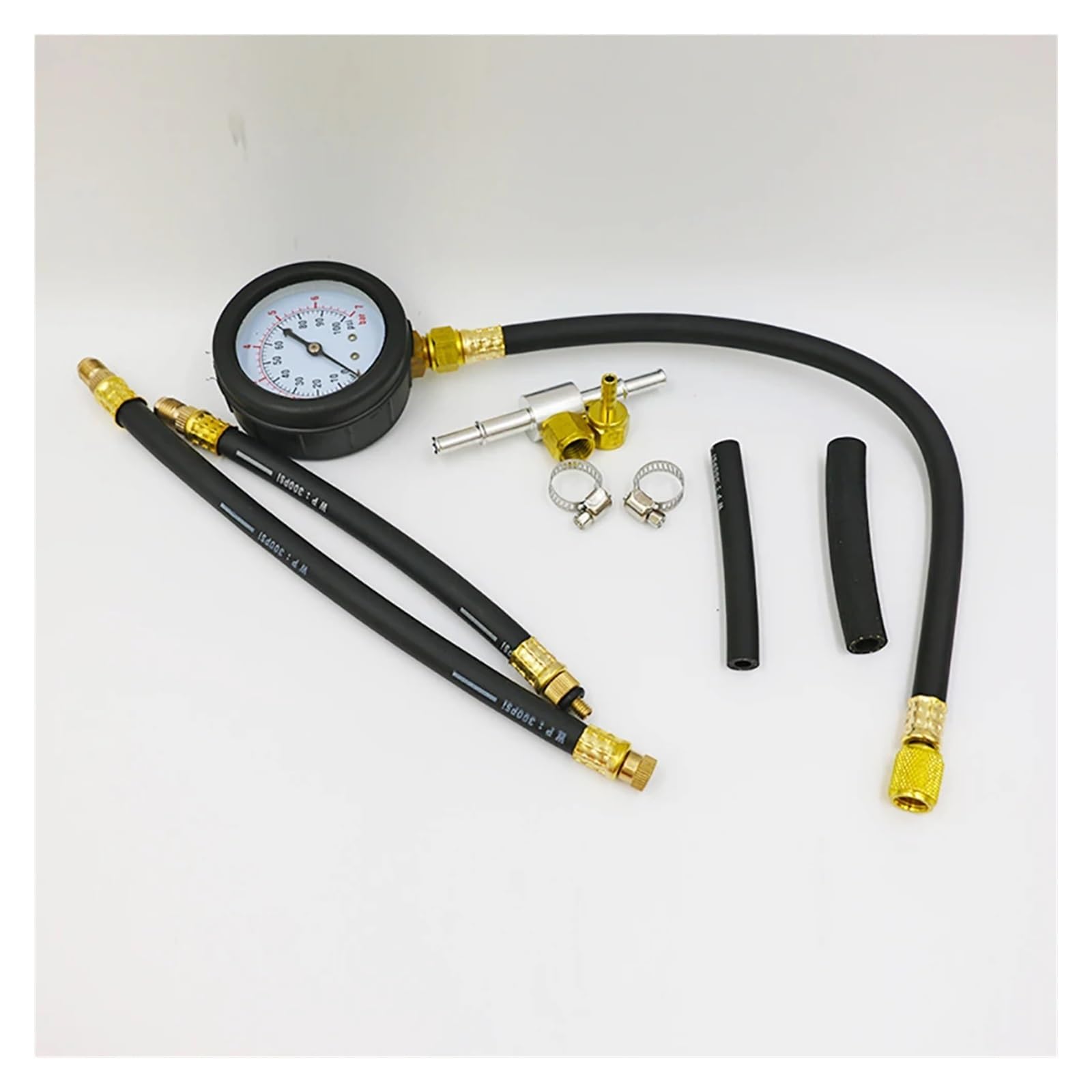 0-100 PSI Pompa Wtryskowa Paliwa Tester Wtryskiwaczy Miernik Ciśnienia Test Benzyna Samochodowa Zestaw Do Kompresji Cylindra Silnika Gazowego TU-113 Precyzyjne Monitorowanie