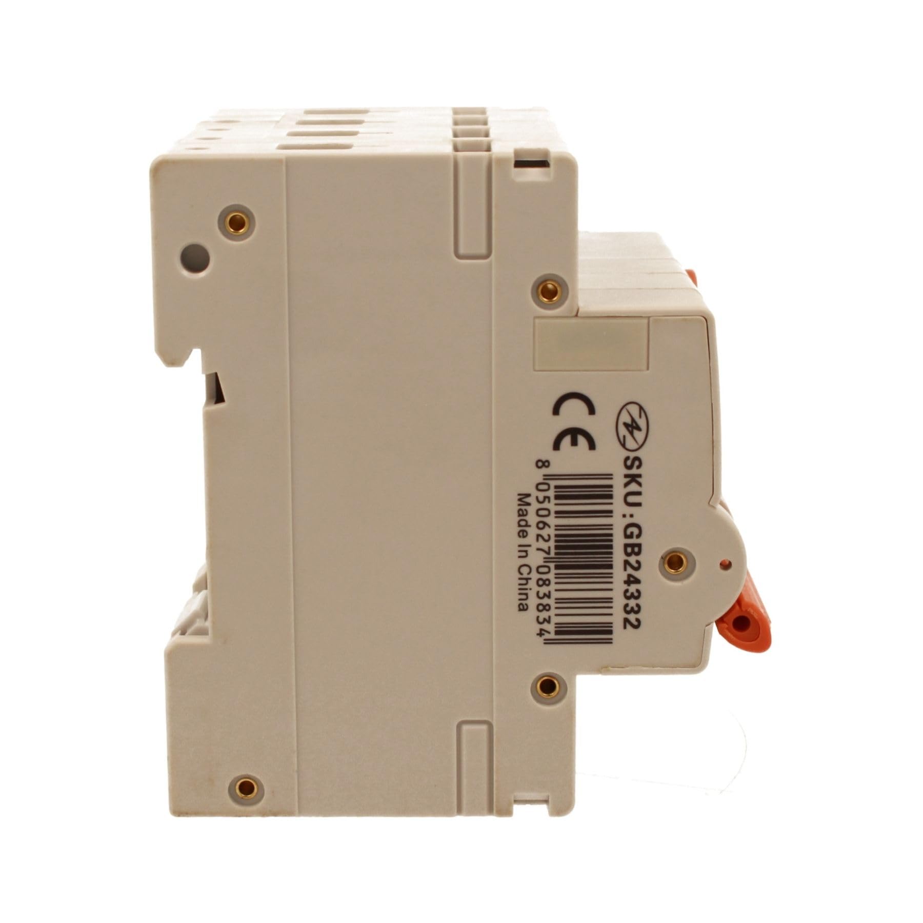 Leitungsschutzschalter, magnetisch, dreiphasig, 380 V, Typ A 32 A, C32, 4P Real (NO 3P+N), Kurve C 6 kA 30 mA, Doppelhebel mit visueller Diagnose, 4 DIN-Module, Serie PL8M4