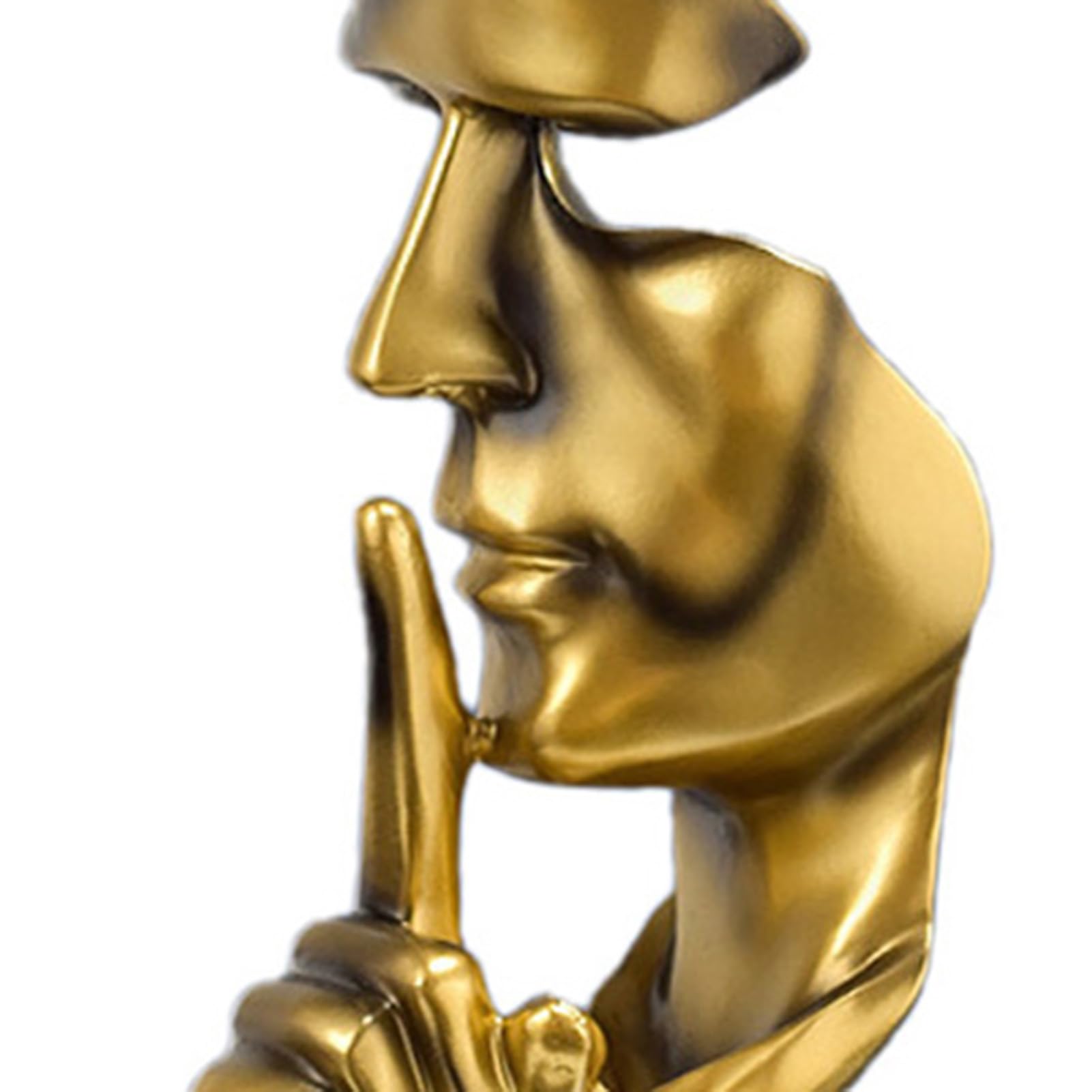 Statue de Penseur or foncé pour créer un coin lecture apaisant dans le salon