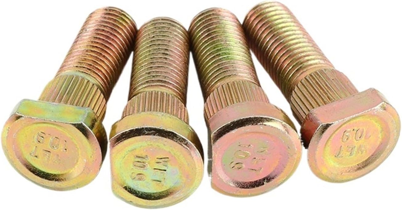 4 Pcs M10x1.25 Spline Screw Wheel Hub Studs - 10.9 Grade Steel for ATV, UTV, Buggy, Kart, Quad Bike Accessories(C)