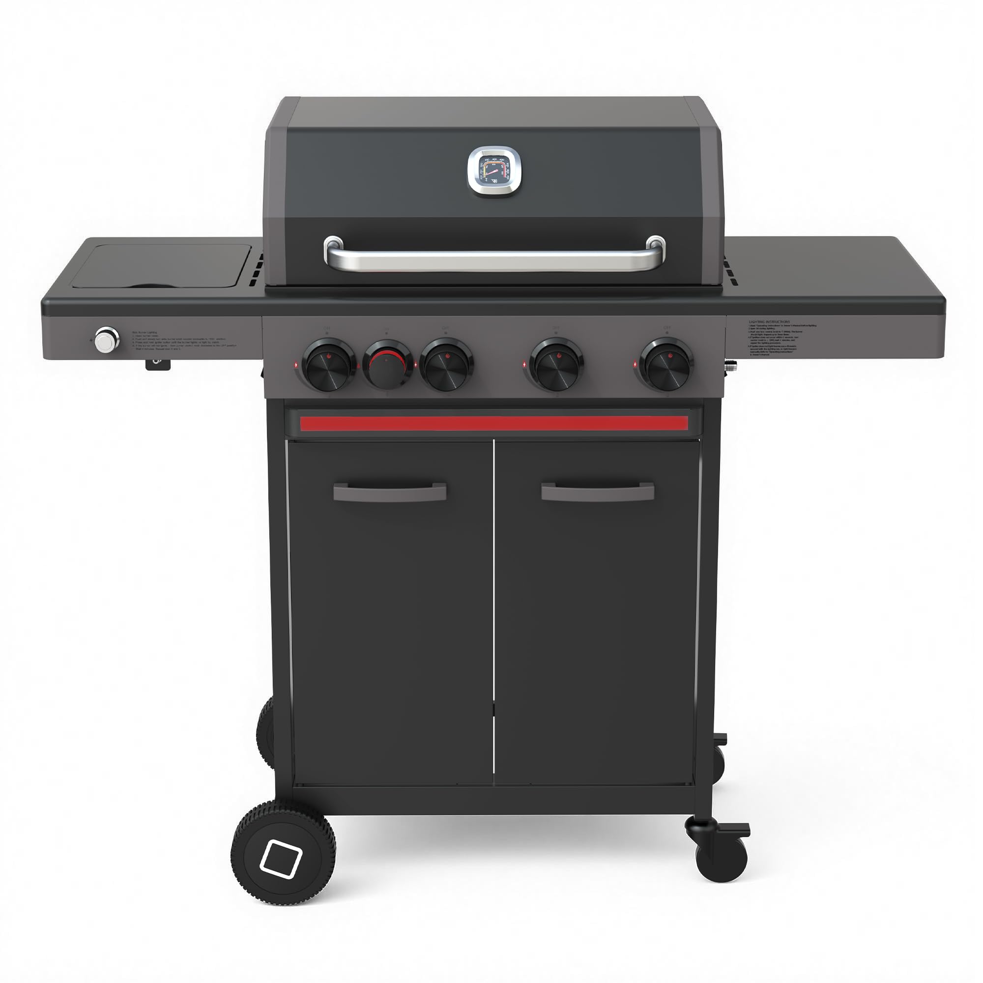 Royal Gourmet CC1830 28 Inch Barrel Charcoal Grill with Warming Rack, Outdoor BBQ Grill with 626 Sq. In. Grilling Space for Backyard, Patio and Parties, Black - view 2