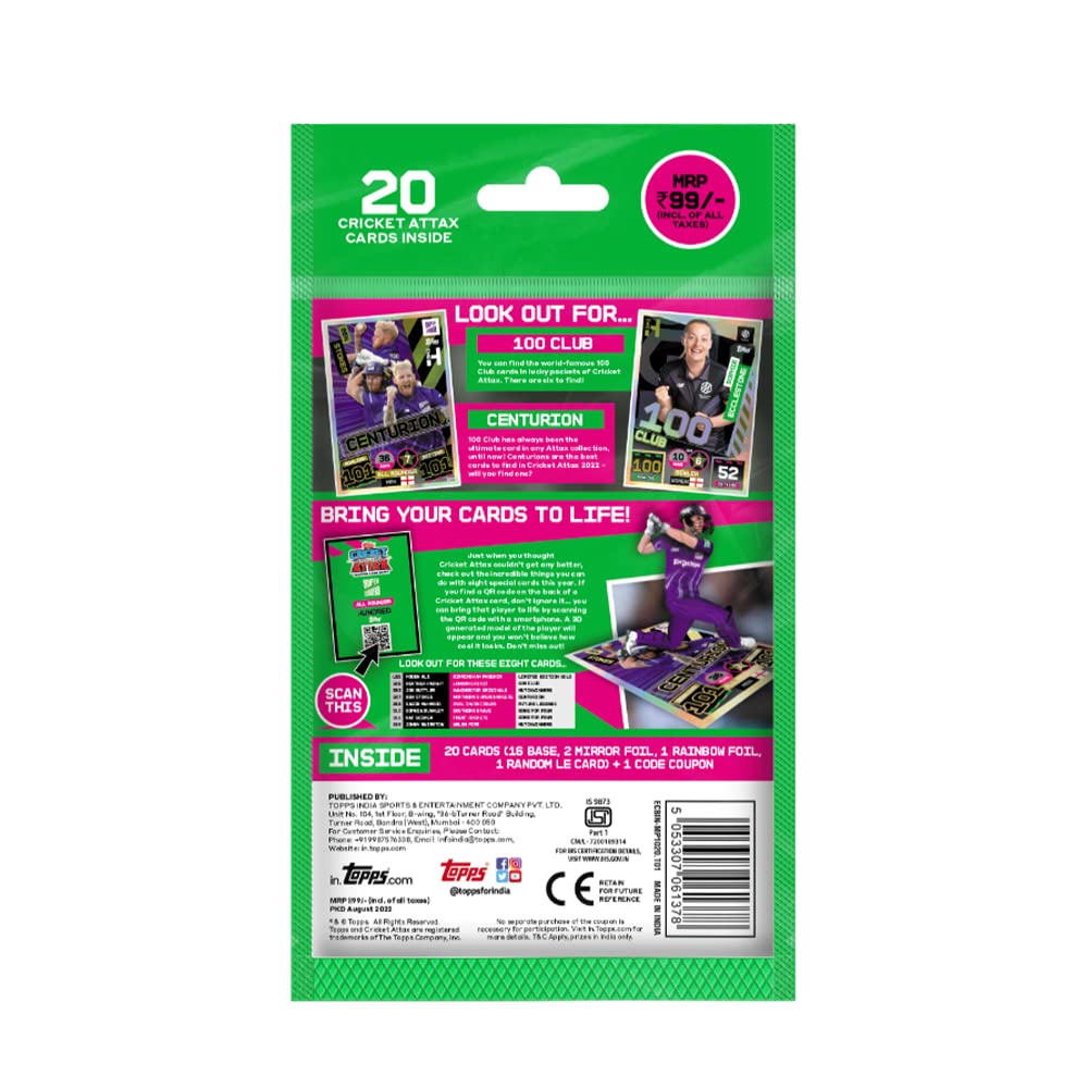 Topps Cricket Attax 2022 - Trading and collectable top Card Games for Families - Multipack - Image 2 thumbnail
