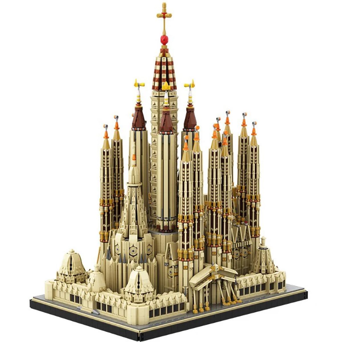 Sagrada Familia Cathedral Spain Architecture Building Set,Spain Landmarks Castle Church MOC Modular City Building House Model Large Kit for Adults Collection?10045 PCS?