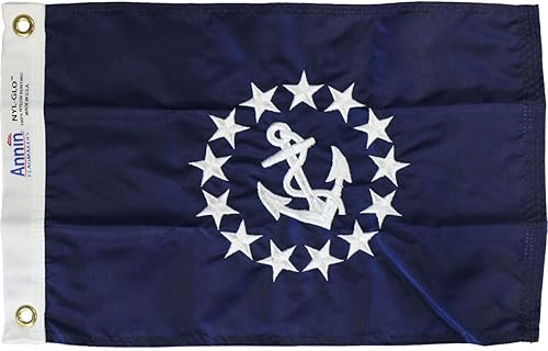 Commodore - Bandera de oficial náutico de 12" x 18"